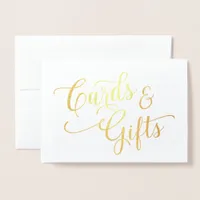 Gold Foil Cards & Gifts Sign - 5x7