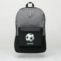 Boys Cool Sports Soccer Custom Kids Name School Po Port Authority® Backpack