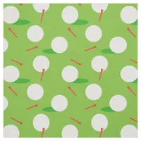 Golf Player Balls, Tees and Holes Fun Fabric