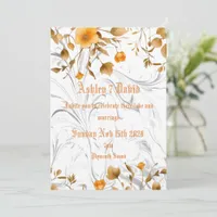 Elegant Marble Wedding Invitation