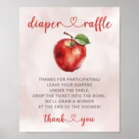 Apple Of My Eye Diaper Raffle Sign