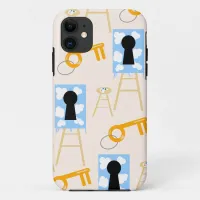 Flirty Key to My Art Pattern Fun Joyful Design iPhone 11 Case