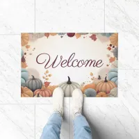 Fall Colors & Pumpkins Welcome Doormat