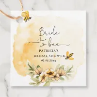 Bride To Bee Honeybee Floral Bridal Shower Favor Tags