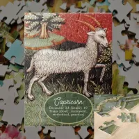 Capricorn the Goat Zodiac Sign Birthday Party Jigsaw Puzzle