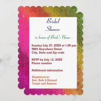 Autumn Multi-Shades of Color Bridal Shower Invitation