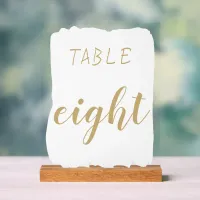 Simple Modern Cute Table Number Acrylic Sign