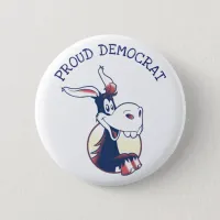 Proud Democrat Donkey Political Funny Button