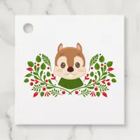 Cute Christmas Squirrel Favor Tags