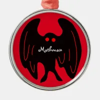 Mothman Christmas   Metal Ornament