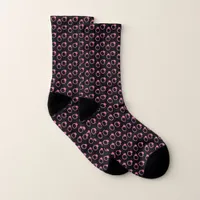 Bounty Hunter Fun Pink Handcuffs Print Socks