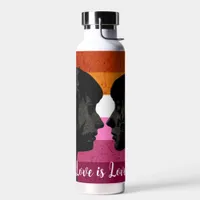 Lesbian Flag with Two Woman Silhouettes  Water Bottle