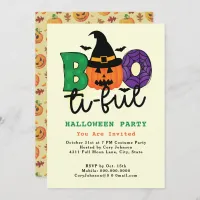 Funny Pun Boo ti ful Beautiful Halloween Party Invitation