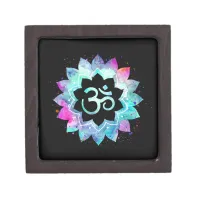 *~* Lotus FLower Mandala  OM AUM Symbol Watercolor Gift Box