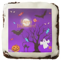 Funny Halloween creatures and candies