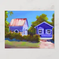 Blue Beach House Cottage | Keeping in Touch Postcard