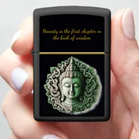 Buddhist Leaf Carving by AI Zippo Lighter