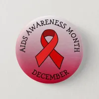 AIDS AWARENESS MONTH DECEMBER BUTTON