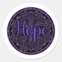 Virtue Hope Mandala Classic Round Sticker