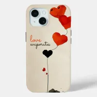 Heart-Shaped Balloons iPhone 15 Case