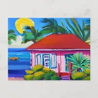 PInk Beach House | Keeping in Touch Postcard