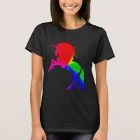 Proud Unicorn of Colorful Stain Glass Design, ZKOA T-Shirt