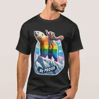 Vibrant polar bear Perched on mountain with girls T-Shirt