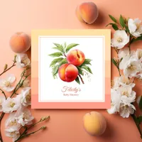 Peach Fuzz Baby Shower Napkins