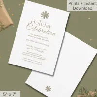 Simple Elegant Holiday Party Invitation