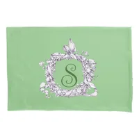 Romantic, Vintage Wreath Personalized Pillow Case