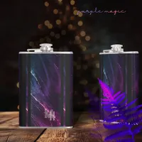 Modern Blue Purple Gradient Aurora Flask