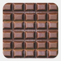 Chocolate Candy Bar Squares Square Sticker