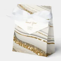 Abstract Glitter Strata Wedding Thank You Iv ID903 Favor Boxes