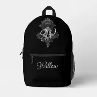 Personalized Monogram Initial  Printed Backpack