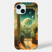 Out of this World - Room with a planetary View iPhone 15 Case