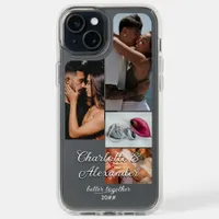 Better Together Engagement Wedding Photo Collage iPhone 15 Plus Case