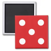 5 Red Dice Magnet