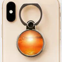 Sunset Orange Golden Sky Sea of Gold Inspiration Phone Ring Stand