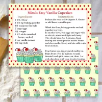 Vanilla Cupcake Recipe Cards