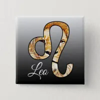 Leo Horoscope Sign Lion Zodiac Symbol Buttons