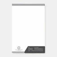 Custom Professional Logo Branded Black and White  Post-it Notes