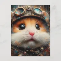 Steampunk Hamster Postcard