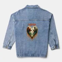 Relationship Between Hunter grizzly Bear and Deer  Denim Jacket