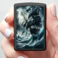 Pirate Ship In Stormy Seas Zippo Lighter