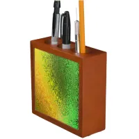 Shiny Shades of Yellow and Green Desk Organizer