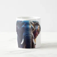 Elephant Mosaic Stained Glass Mug Design 