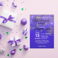 Blue Winter Corporate Christmas Party Invitation