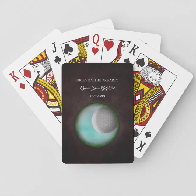 Golf Bachelor Party - Golfing trip Classic Stylish Poker Cards