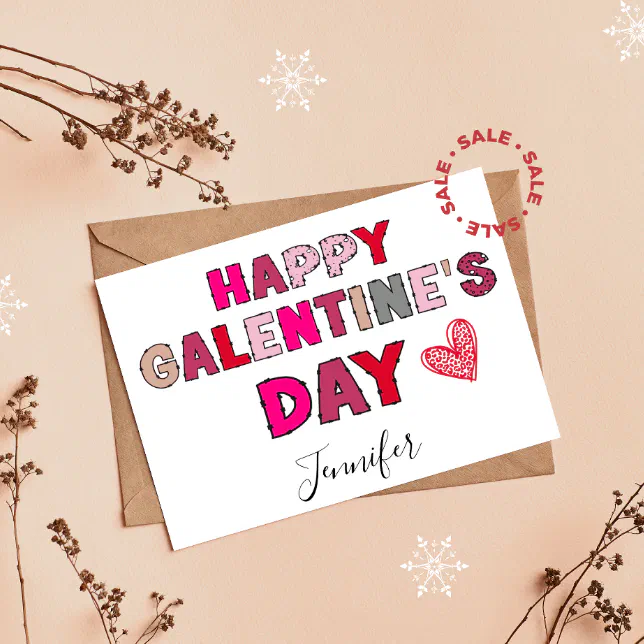 Galentines Day Galentines Day Gift for Best Friend Holiday Card