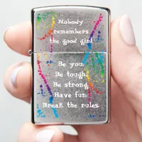 [Nobody Remembers The Good Girl] Paint Splatter Zippo Lighter